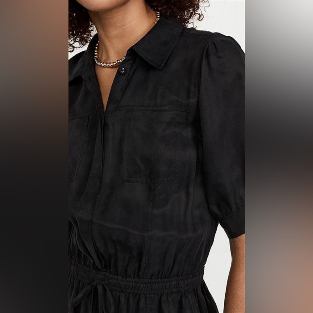 Paige Isa Black Button-Up Jumpsuit - Picture 7 of 10